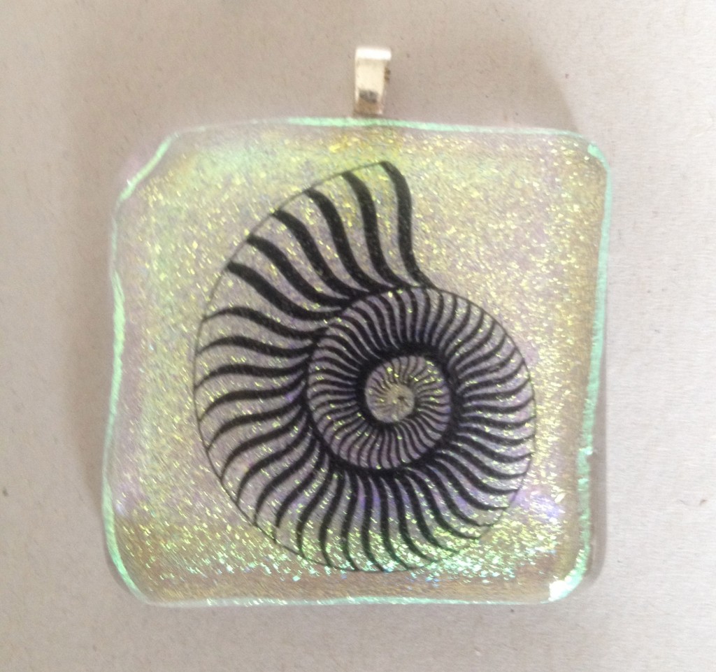 Decal Dichroic Fused Kiln Fired Glass Jewellery